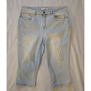 Judy Blue Women's Jean Skinny Fit Capris Size 18W Light Wash Stretch Comfort GUC